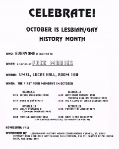 1994 first history month at University of Missouri St. Louis where I was a graduate student.