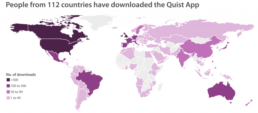 Quist Downloads by country